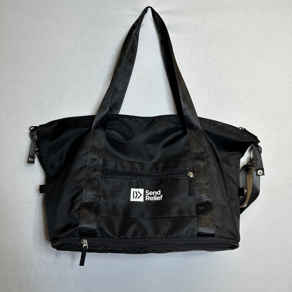 The Foldie Travel Tote Bag Unisex Large Black Expandable Foldable Lightweight - Picture 3 of 16